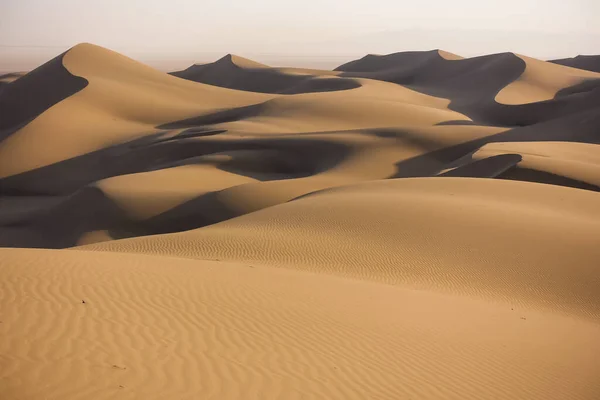Beautiful Panoramic Shot Desert Dunes Dasht Kavir Iran Background — Stock Photo, Image