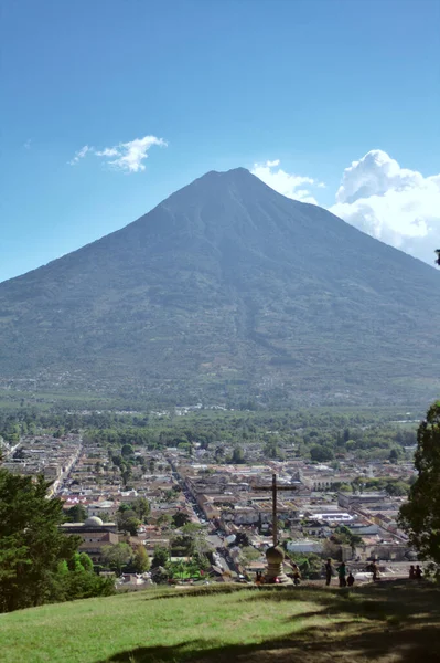 도시가 십자가의 Cerro Cruz 안티구아 과테말라 — 스톡 사진