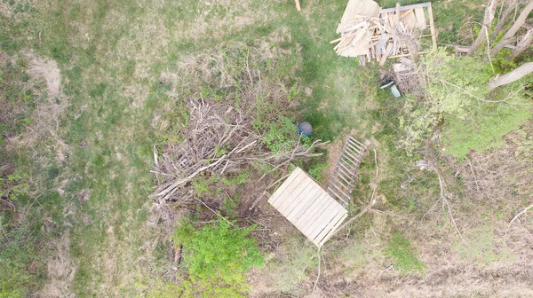 Uma Vista Aérea Uma Paisagem Com Bela Vegetação Alemanha — Fotografia de Stock