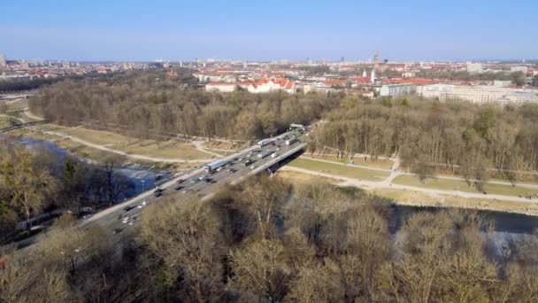 Luftaufnahme Der Stadt Der Hauptstadt Des Bundesstaates Israel — Stockvideo