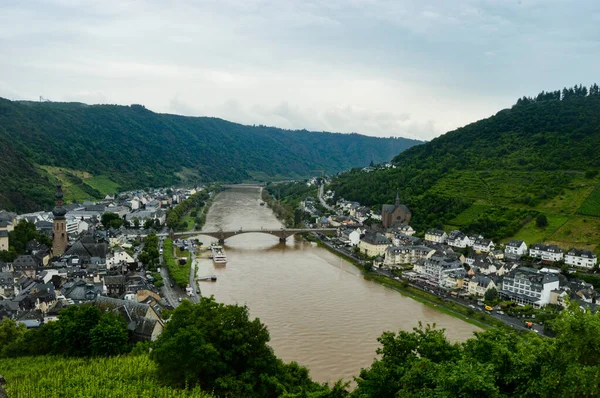 Une Vue Aérienne Moselle Cochem Allemagne — Photo