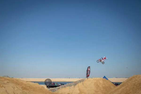 Dubai United Arab Emirates Ιανουάριος 2021 Motocross Freestyle Αναβάτες Και — Φωτογραφία Αρχείου