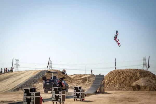 Dubai Emiratos Árabes Unidos Ene 2021 Motocross Freestyle Riders Motorbikes — Foto de Stock