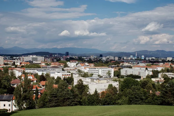 Una Toma Aérea Ciudad Liubliana Eslovenia —  Fotos de Stock