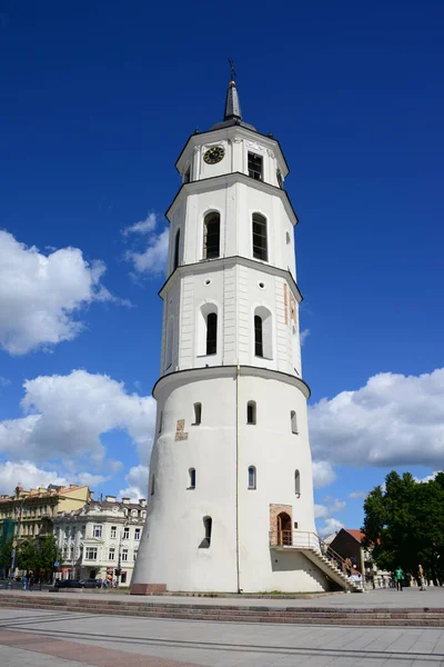 Vilnius Litwa Czerwiec 2016 Dzwonnica Katedralna Centrum Wilna Litwa — Zdjęcie stockowe