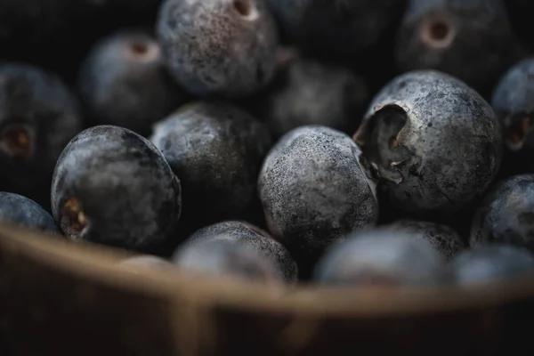 ココナッツボウルにブルーベリー 果物の良い食べ物のボウル — ストック写真
