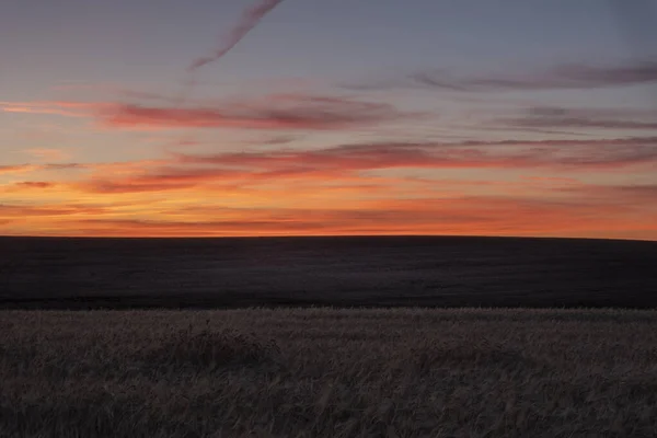 Bel Tramonto Rosa Prato — Foto Stock