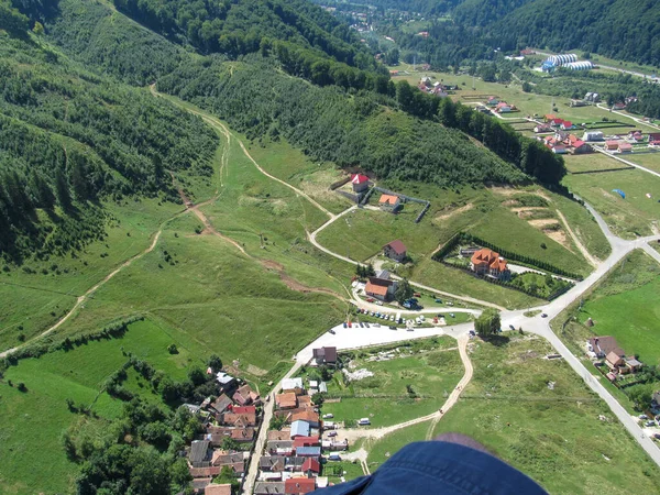 Een Prachtig Uitzicht Vanuit Lucht Bunloc Omliggende Natuur Roemenië — Stockfoto