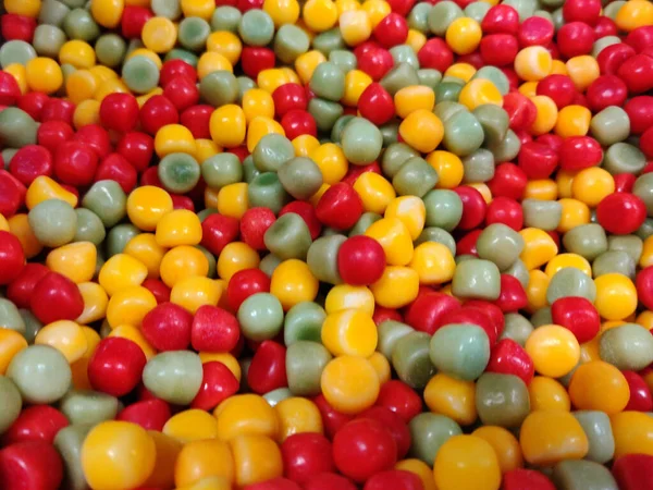 Gros Plan Petits Bonbons Colorés — Photo