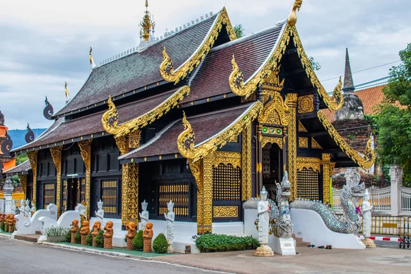 Чудовий Вигляд Буддійського Храму Трьох Царів Старому Місті Чіангмай Таїланд — стокове фото