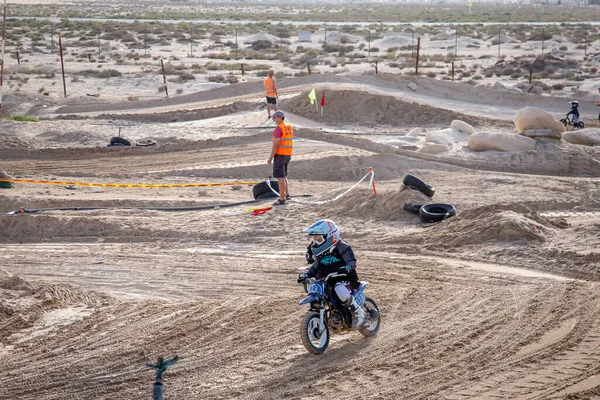 Dubai United Arab Emirates Μαρ 2021 Junior Motocross Rider Motorbike — Φωτογραφία Αρχείου