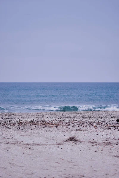 Μια Όμορφη Θέα Του Παφλασμού Κύμα Θάλασσα — Φωτογραφία Αρχείου
