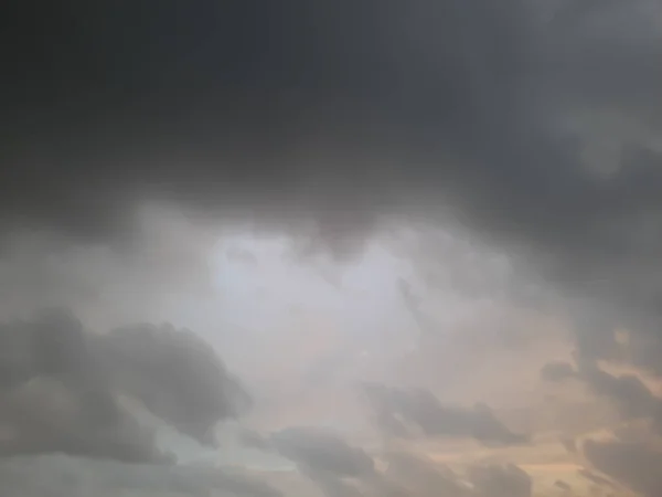 Full Frame Cloudscape Background Smooth Cloud Shapes Grey White Sky — Stock Photo, Image