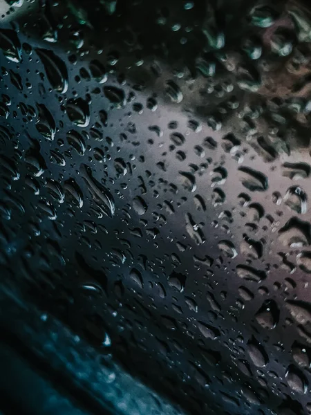 Vertical Shot Raindrops Window — Stock Photo, Image