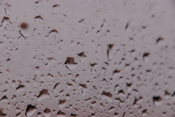 Closeup Shot Water Drops Glass Surface — Stock Photo, Image