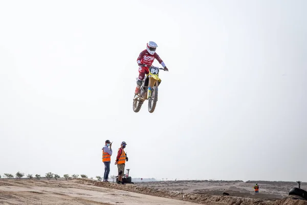 Duba United Arab Emirates Mrt 2021 Motorcross Riding Motor Zandbaan — Stockfoto