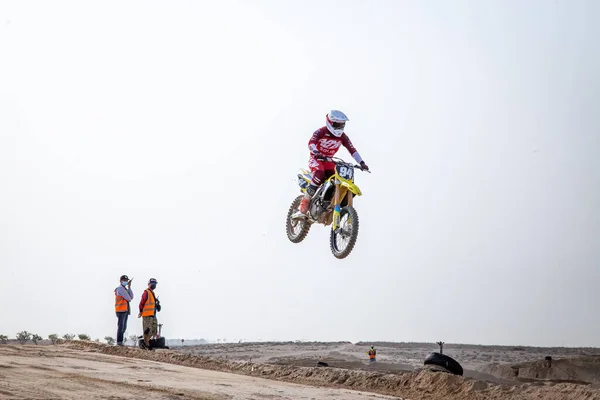 Duba United Arab Emirates Mrt 2021 Motorcross Riding Motor Zandbaan — Stockfoto