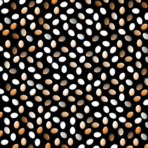 Illustrazione Particelle Dorate Nere Forma Uovo Sfondo Nero — Foto Stock