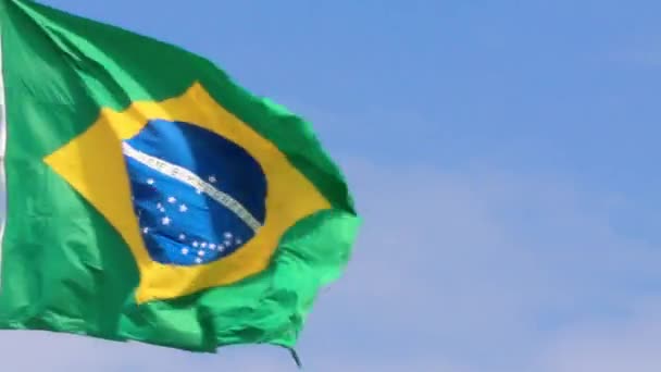 Bandeira Brasil Segundo Plano — Vídeo de Stock