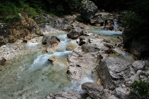 Gyönyörű Sziklás Táj Triglav Nemzeti Parkban Szlovéniában — Stock Fotó