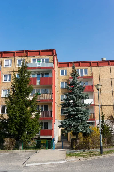 Poznan Poland Nisan 2016 Bakış Zegrze Bölgesindeki Klasik Apartman Binası — Stok fotoğraf