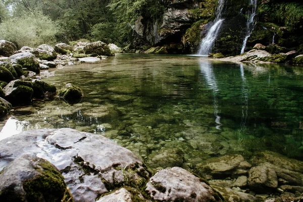 Чудовий Краєвид Природного Озера Національному Парку Триглава Словенія — стокове фото