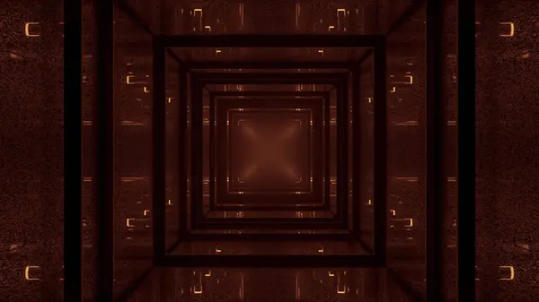 Eine Wiedergabe Von Coolen Futuristischen Quadratischen Mustern Hintergrund Braunen Farben — Stockfoto