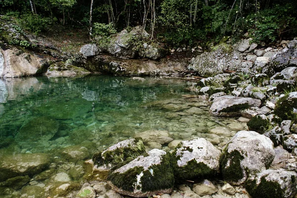 Beau Cliché Paysage Naturel Lac Dans Parc National Triglav Slovénie — Photo