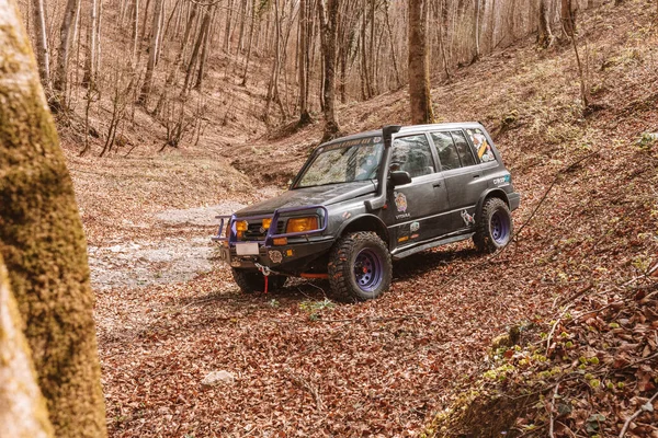 Girona Spagna Aprile 2021 Auto 4X4 Sport Girona Spagna Natura — Foto Stock