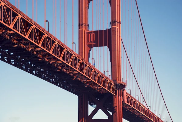 Slavný Červeně Malovaný Golden Gate Bridge San Franciscu Kalifornie — Stock fotografie