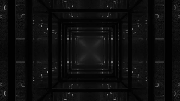 Renderelés Hűvös Futurisztikus Kaleidoszkópos Fekete Minták Háttér — Stock Fotó