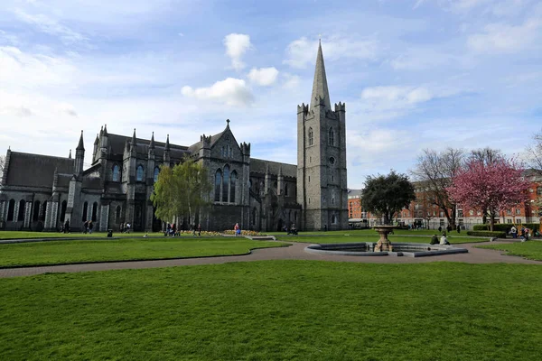 Een Horizontale Opname Van Patricks Cathedral Patricks Park Dublin Ierland — Stockfoto