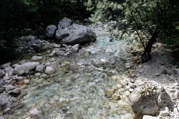 Uma Bela Foto Paisagens Rochosas Parque Nacional Triglav Eslovênia — Fotografia de Stock