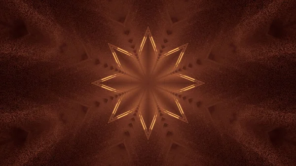 Απόδοση Φουτουριστικού Φόντου Γεωμετρικά Σχήματα Και Λαμπερά Χρυσά Led Φώτα — Φωτογραφία Αρχείου