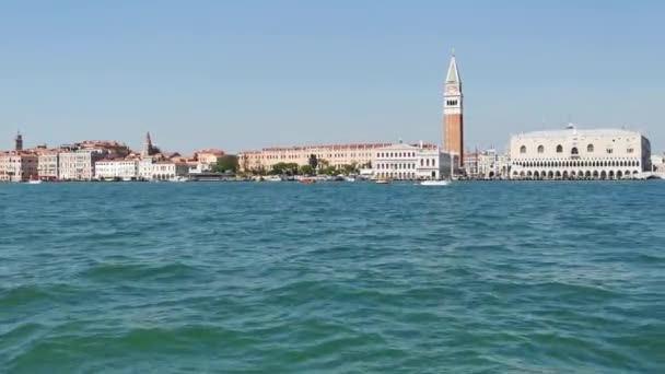 Venetië Italië Circa September 2017 Uitzicht Het Grote Kanaal San — Stockvideo