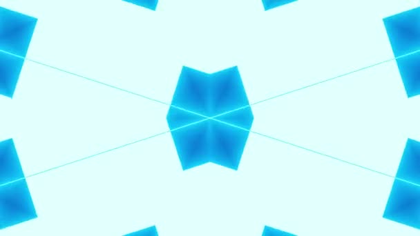 Blue Abstract Background Creative Design Beautiful Kaleidoscope Card — Stock Video