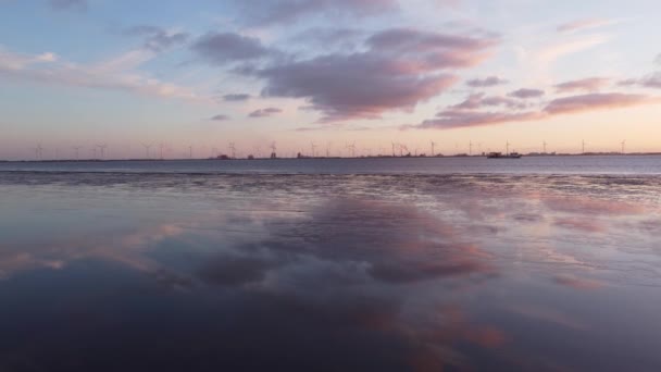 Solnedgång Över Havet — Stockvideo