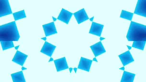Abstrakte Blau Weiße Hintergrund Schönes Kaleidoskopmuster — Stockvideo