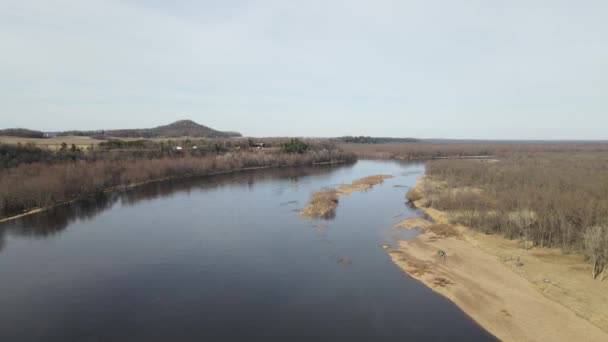 Hermoso Paisaje Con Río Lago — Vídeos de Stock