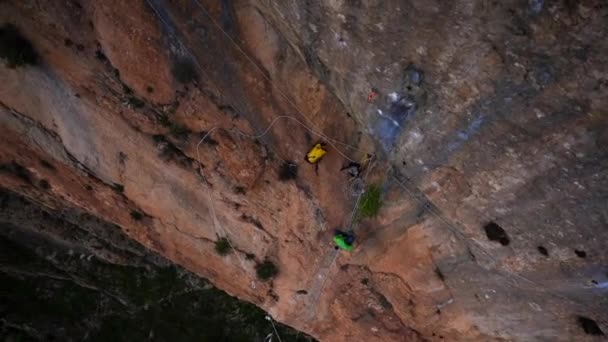 Een Adembenemend Uitzicht Een Bergbeklimmer Gorge Van Verdon — Stockvideo