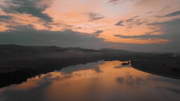 Prachtige Zonsondergang Bergen — Stockvideo