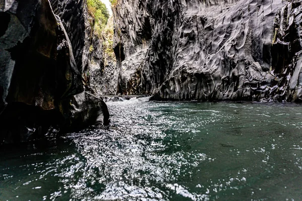 Vacker Utsikt Över Den Vackra Alcantara Gorge Messinaprovinsen Sicilien Italien — Stockfoto