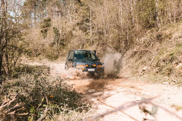 Girona España Abr 2021 Coche 4X4 Deporte Girona España Naturaleza — Foto de Stock