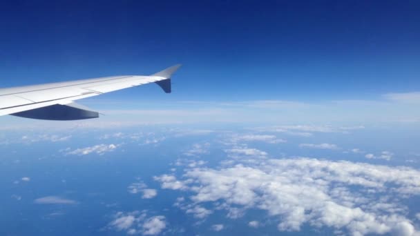 Uçak Kanadı Bulutları — Stok video