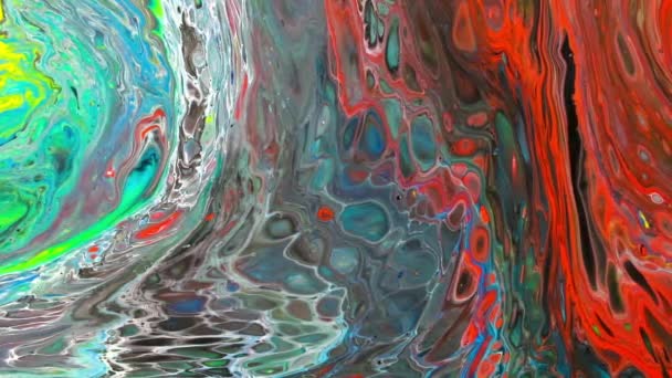 Fondo Abstracto Pintura Acrílica Agua — Vídeos de Stock