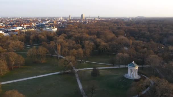 Letecký Pohled Městský Park — Stock video