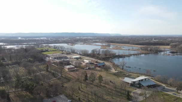 Een Luchtfoto Van Crosse Stad Wisconsin — Stockvideo