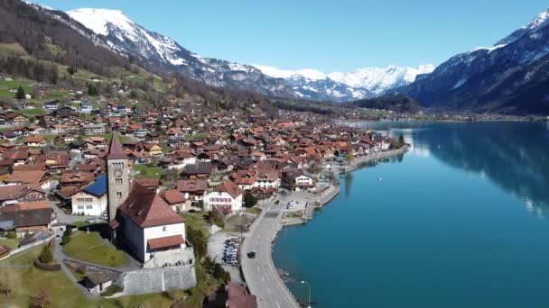 Vista Das Montanhas Nos Alpes — Vídeo de Stock