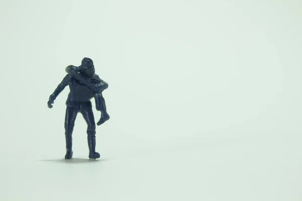 Une Figurine Guerrier Armure Peuple Miniature — Photo