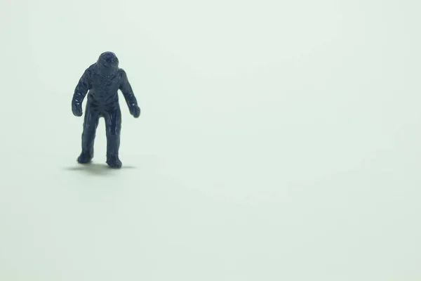 Una Minifigura Una Persona Caminando Trajes Bomba Personas Miniatura — Foto de Stock